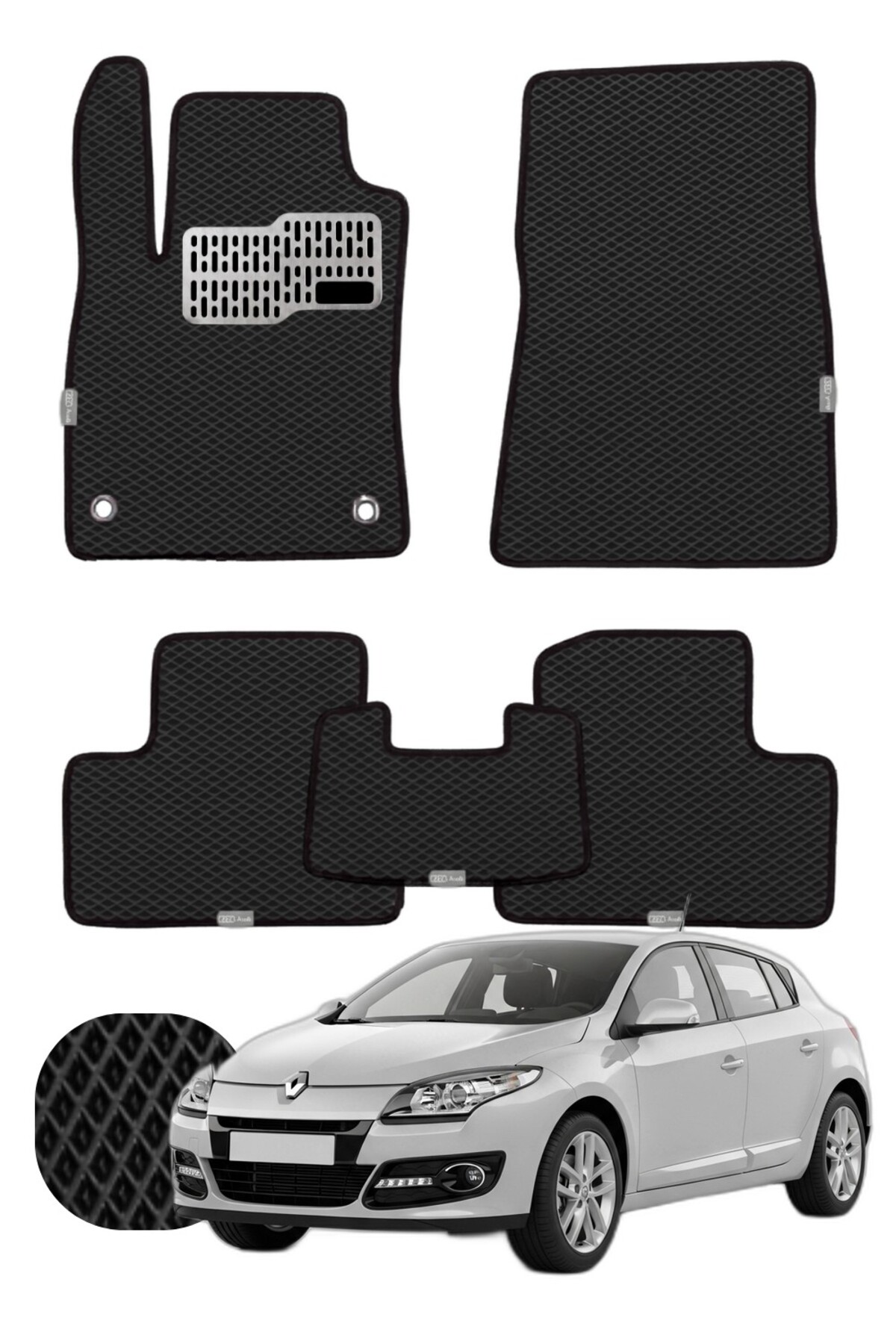 Renault Megane 3 STW 2008-2016 Özelleştirilebilir Tam Set Premium EVA Paspas