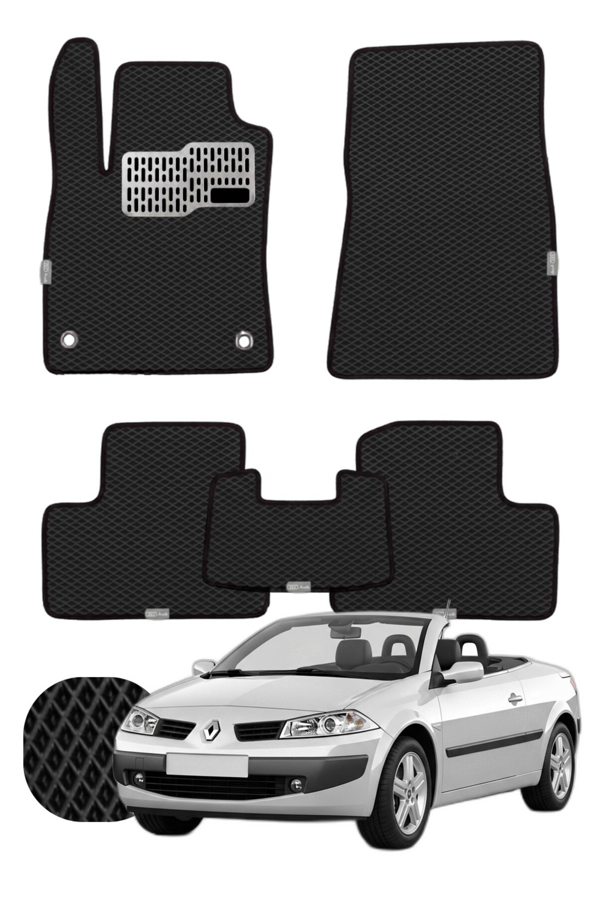 Renault Megane CC Cabrio 2003-2010 Özelleştirilebilir Tam Set Premium EVA Paspas