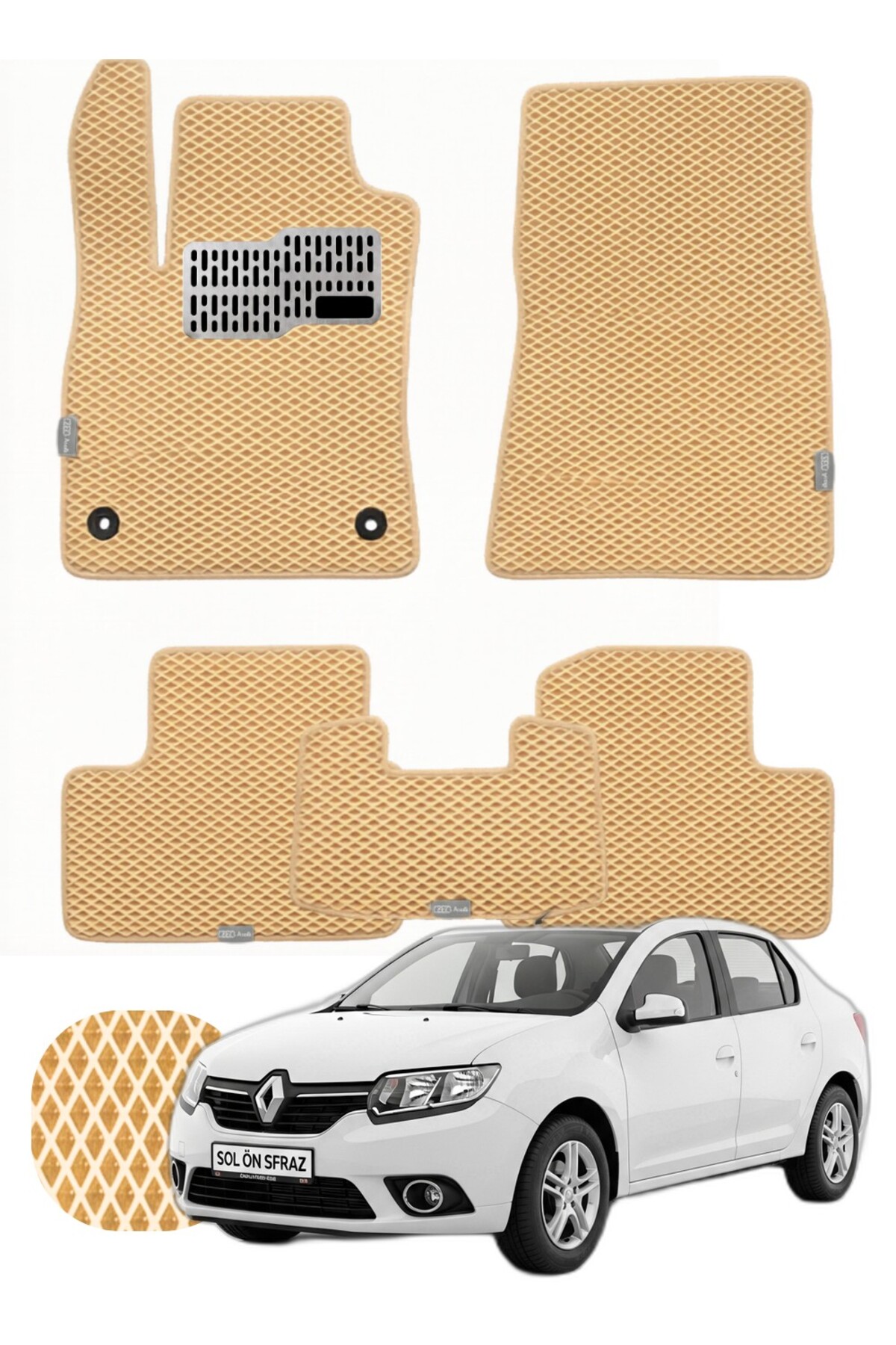 Renault Symbol 2013-2021 Özelleştirilebilir Tam Set Premium EVA Paspas