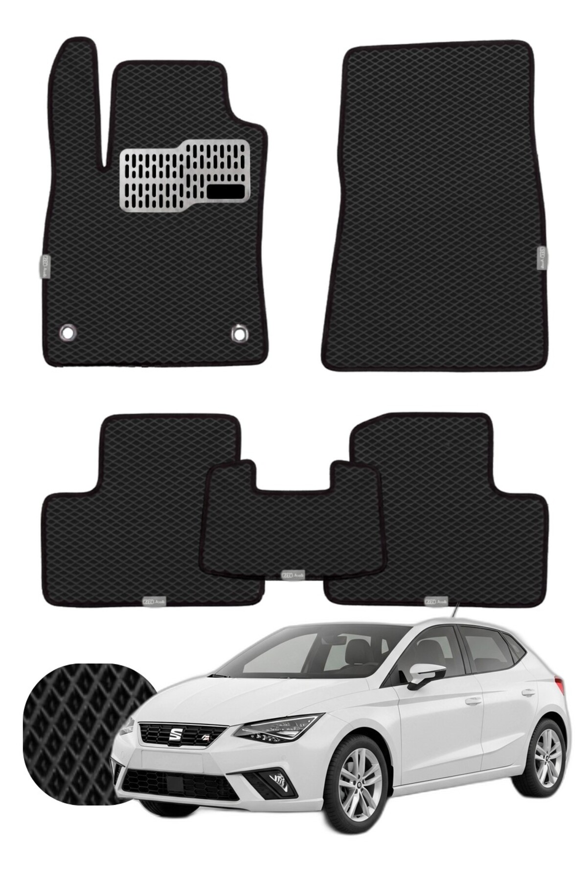 Seat ibiza 2017 ve sonrası Özelleştirilebilir Tam Set Premium EVA Paspas