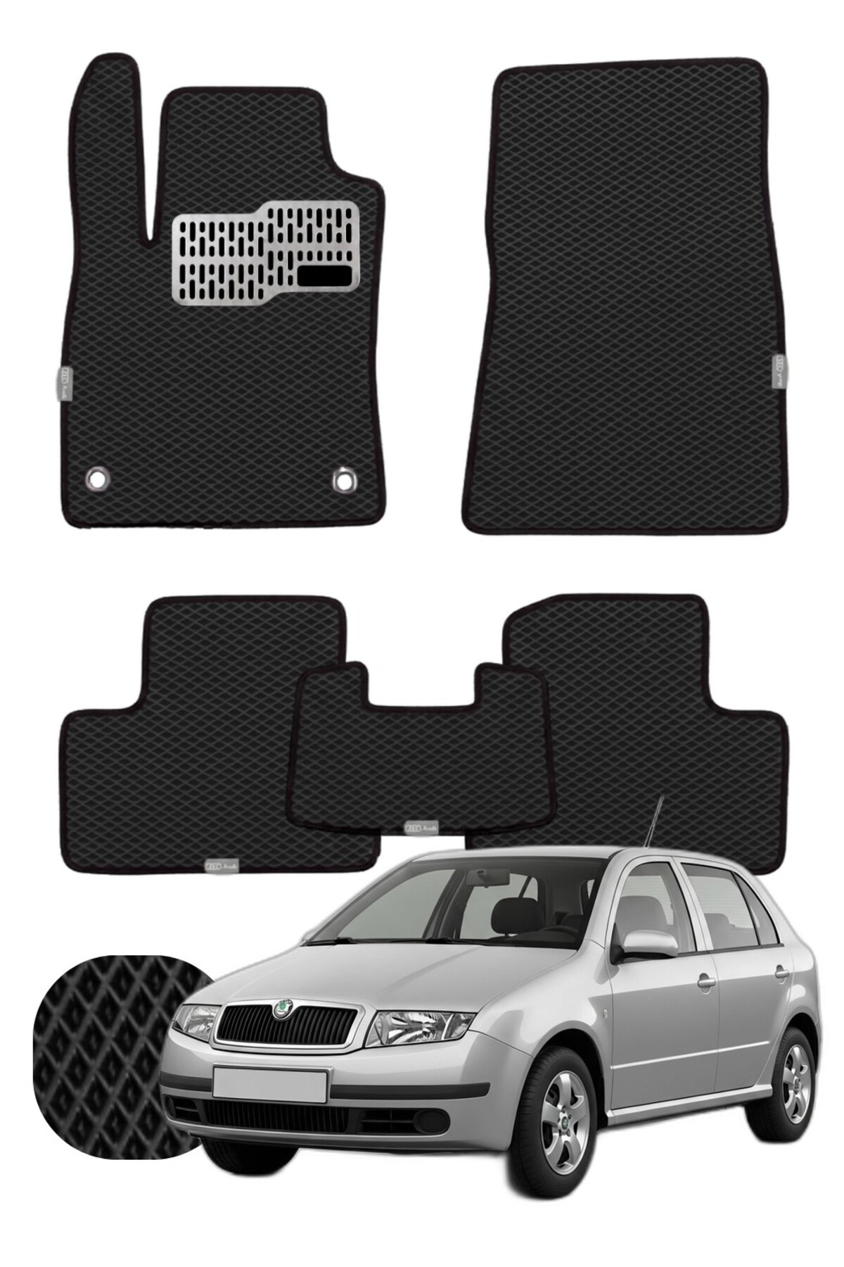 Skoda Fabia 1999-2007 Özelleştirilebilir Tam Set Premium EVA Paspas