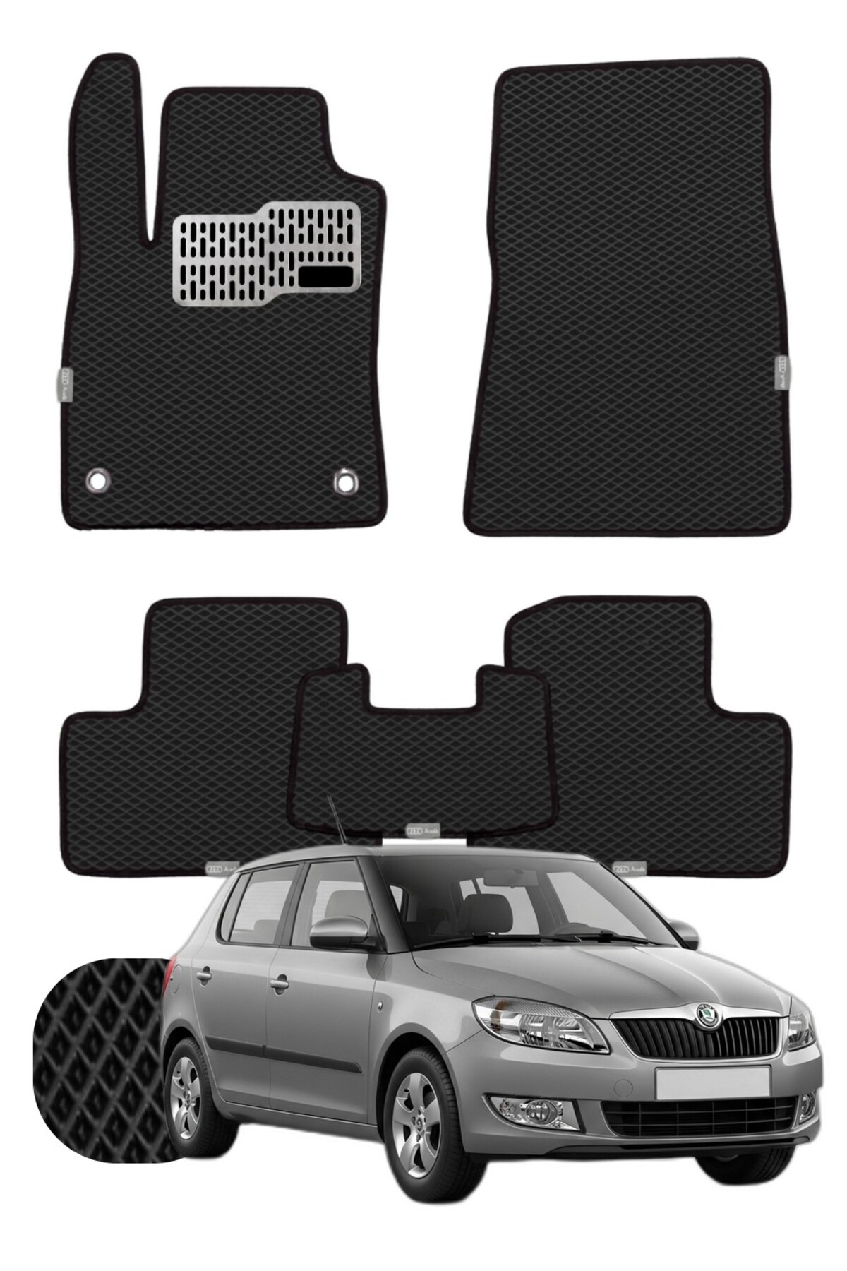 Skoda Fabia 2007-2014 Özelleştirilebilir Tam Set Premium EVA Paspas