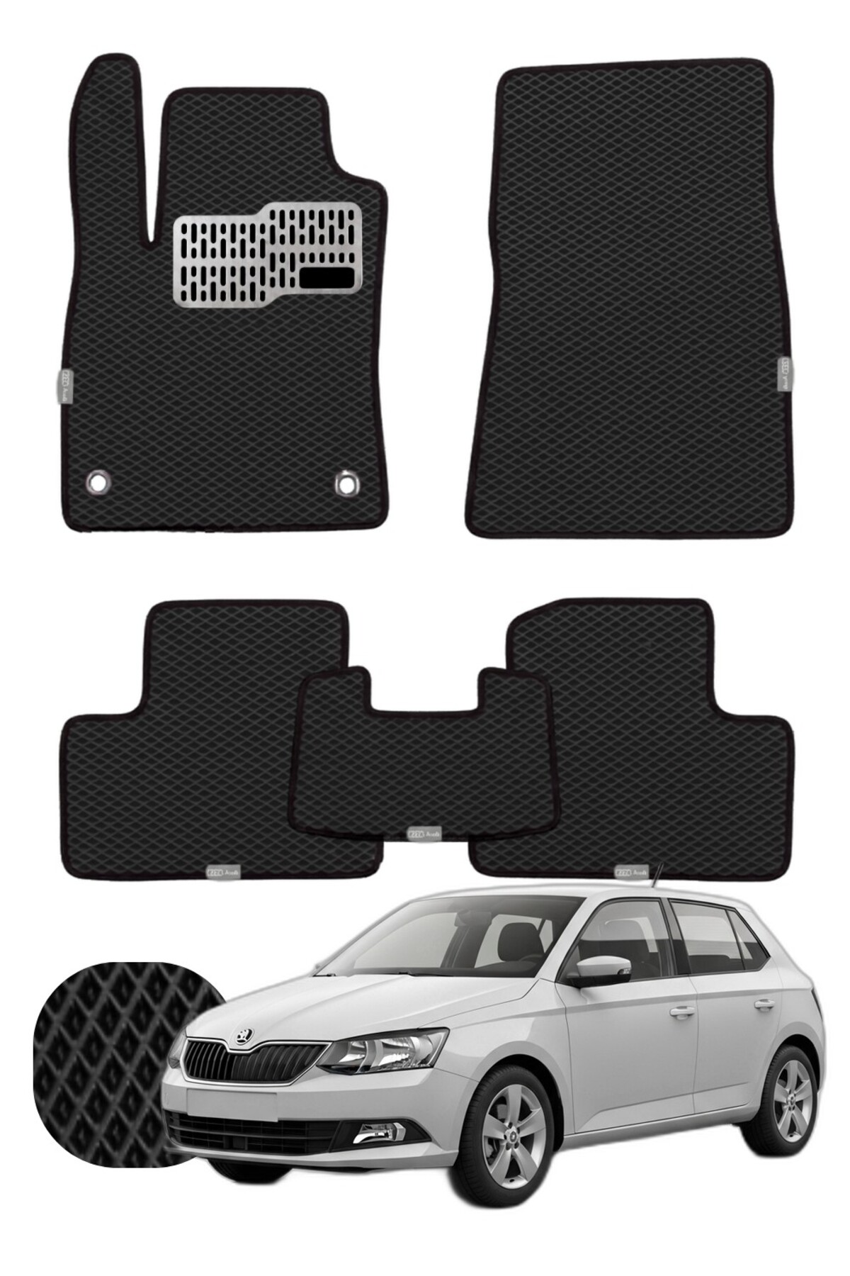 Skoda Fabia HB 2014-2021 Özelleştirilebilir Tam Set Premium EVA Paspas