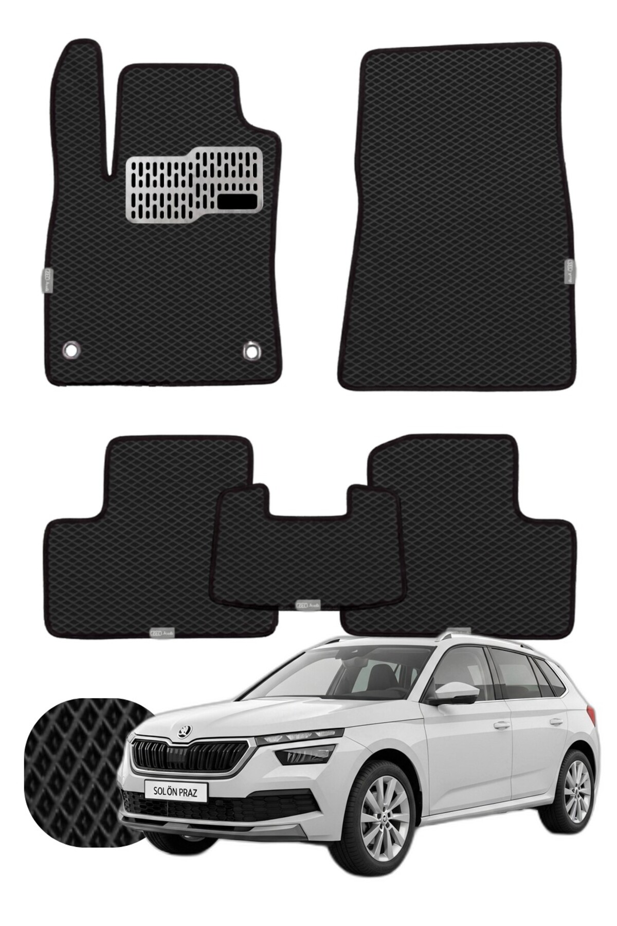 Skoda Kamiq 2019 ve sonrası Özelleştirilebilir Tam Set Premium EVA Paspas