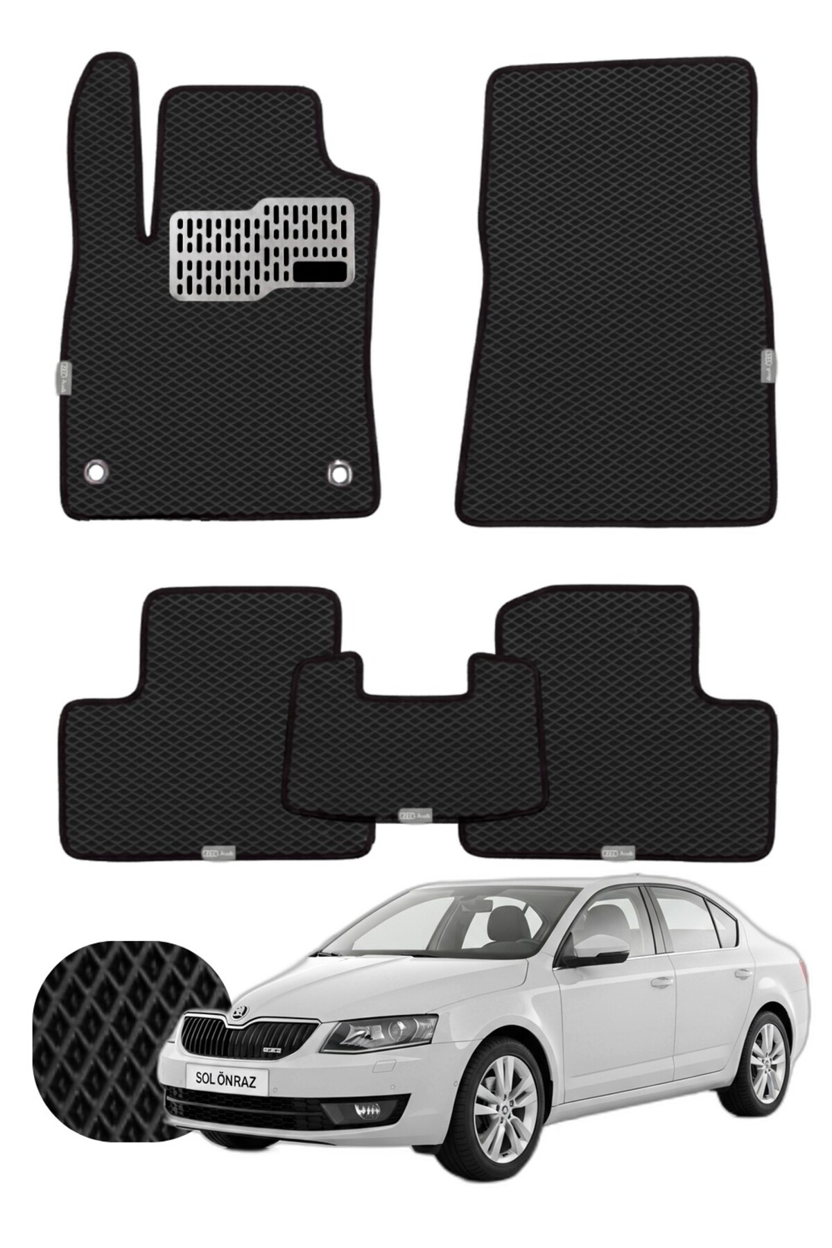 Skoda Octavia 2012-2020 Özelleştirilebilir Tam Set Premium EVA Paspas
