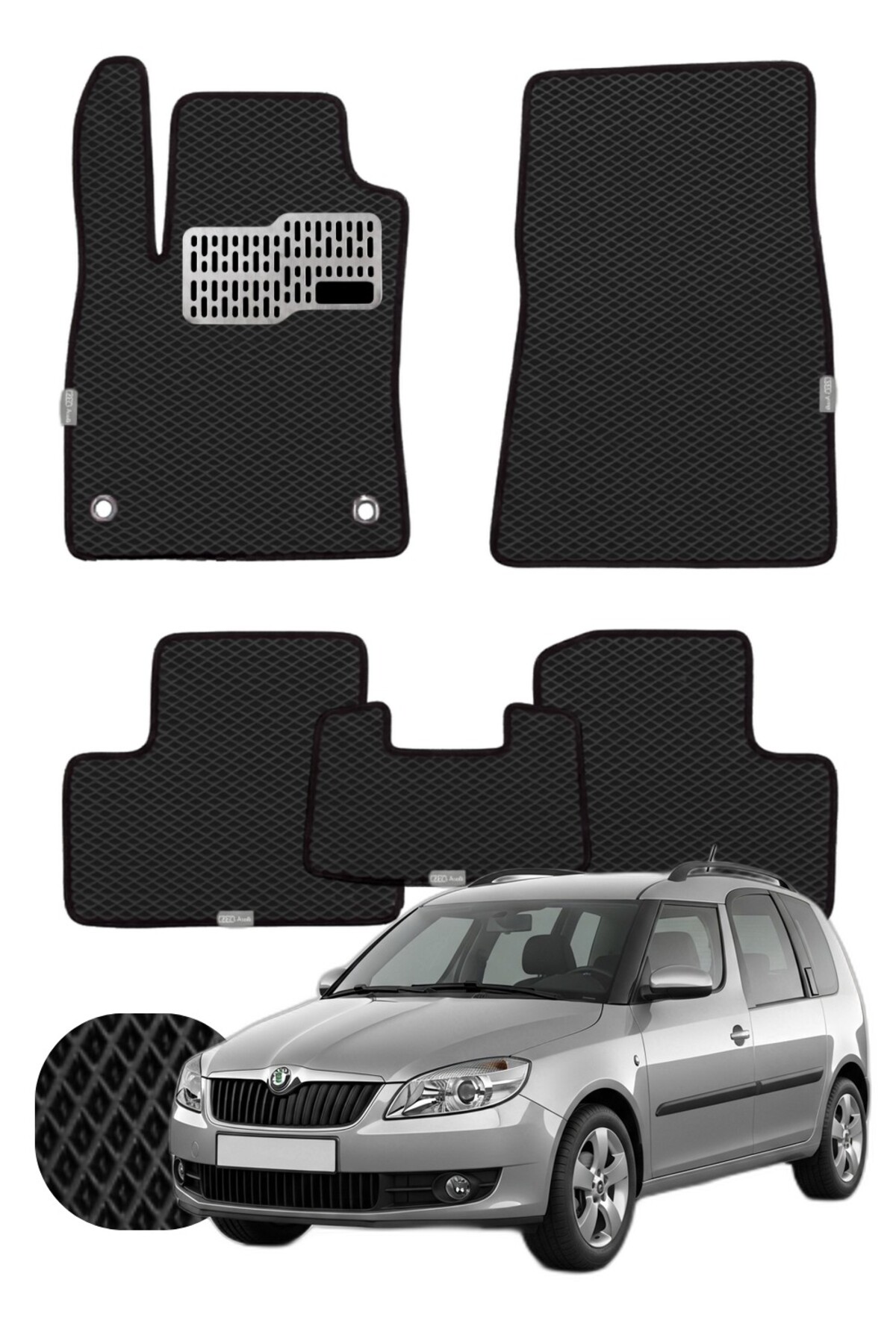 Skoda Roomster 2006-2015 Özelleştirilebilir Tam Set Premium EVA Paspas