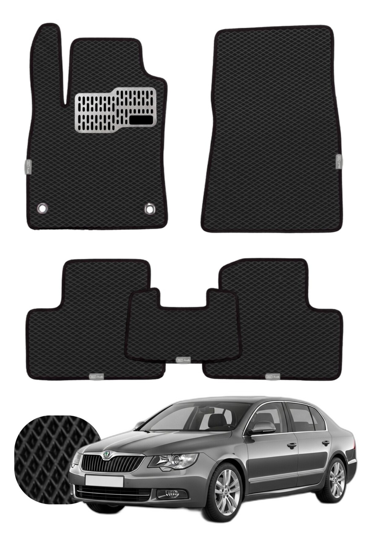 Skoda Superb 2008-2015 Özelleştirilebilir Tam Set Premium EVA Paspas