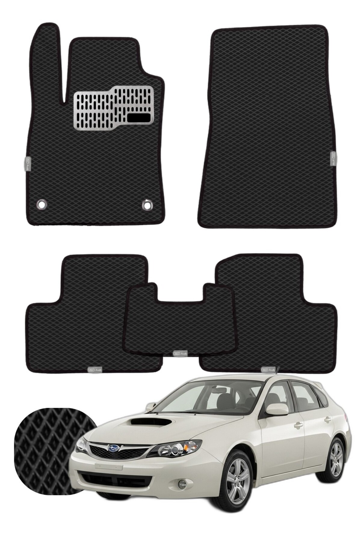 Subaru impreza 2007-2011 Özelleştirilebilir Tam Set Premium EVA Paspas