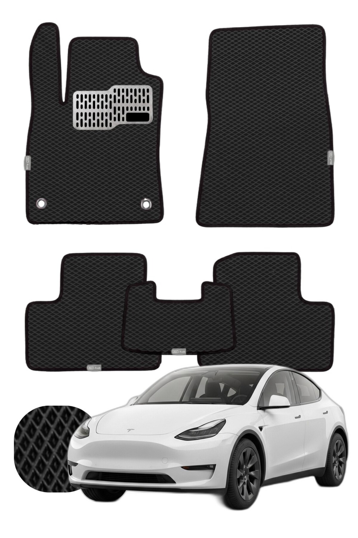Tesla Model Y 2020 ve sonrası Özelleştirilebilir Tam Set Premium EVA Paspas