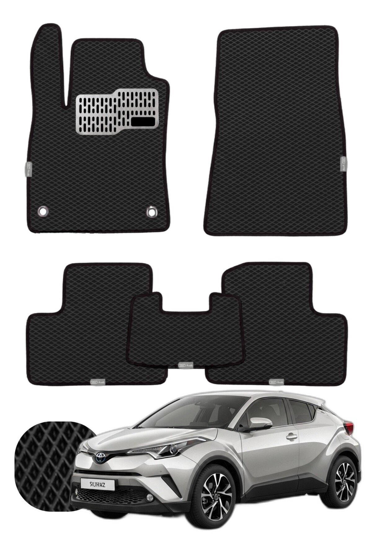 Toyota C-HR 2016-2023 Özelleştirilebilir Tam Set Premium EVA Paspas