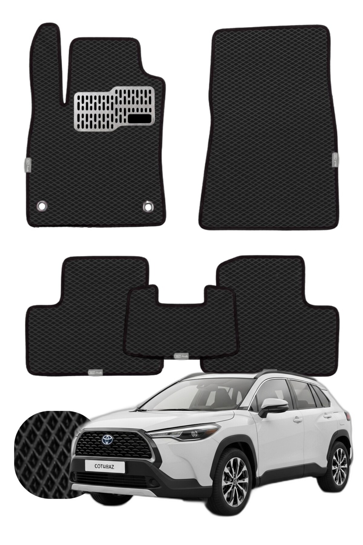Toyota Corolla Cross 2020 ve sonrası Özelleştirilebilir Tam Set Premium EVA Paspas