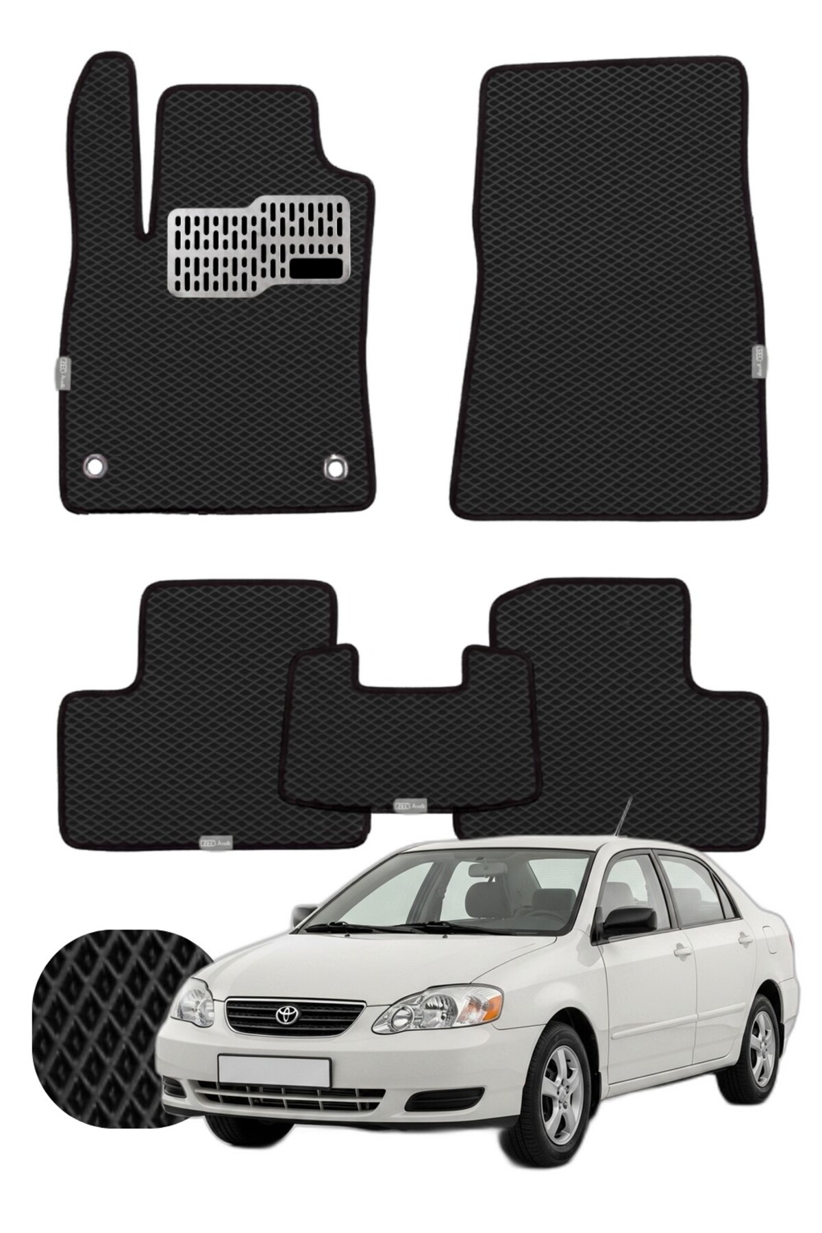 Toyota Corolla HB 2000-2007 Özelleştirilebilir Tam Set Premium EVA Paspas