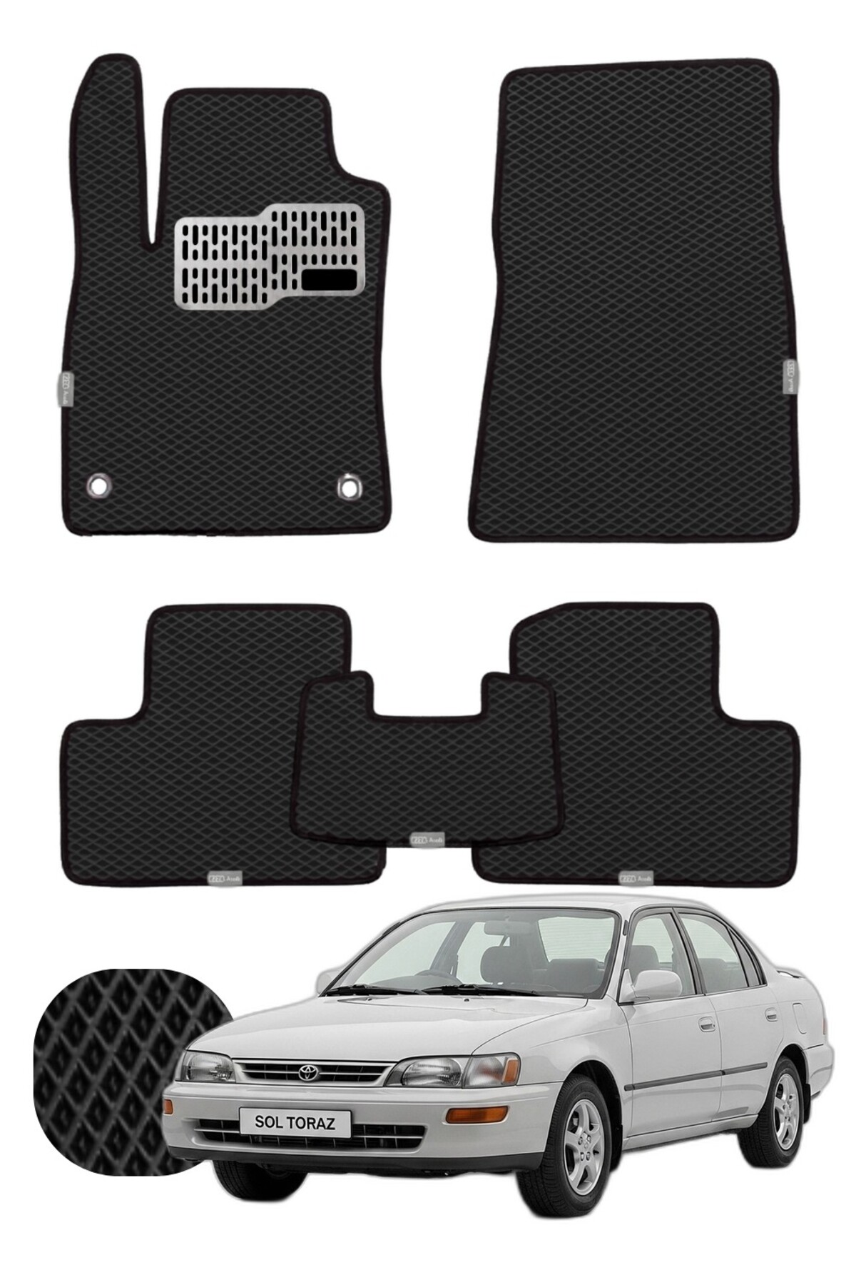 Toyota Corolla Sedan 1993-1998 Özelleştirilebilir Tam Set Premium EVA Paspas