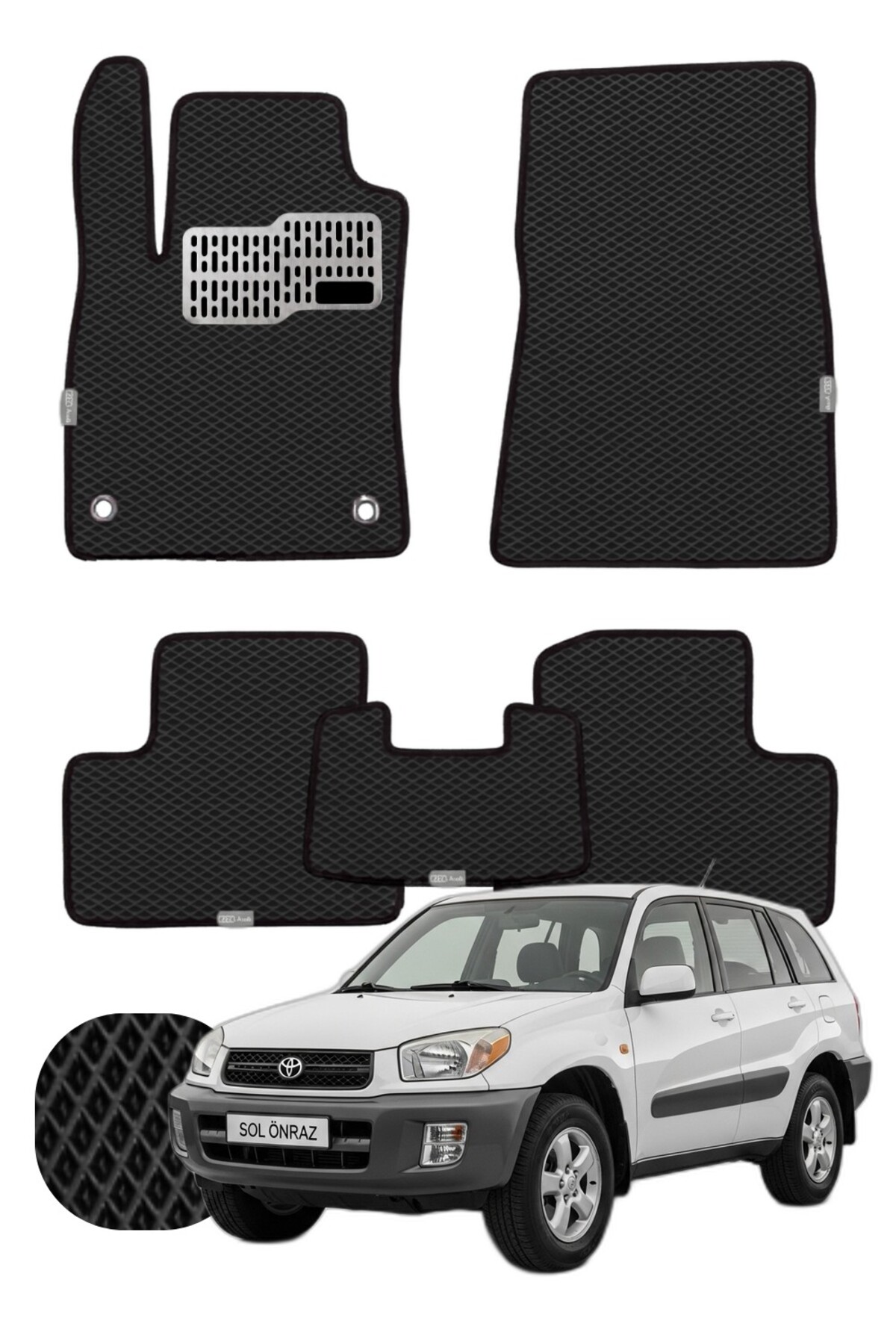 Toyota RAV4 2000-2005 Özelleştirilebilir Tam Set Premium EVA Paspas