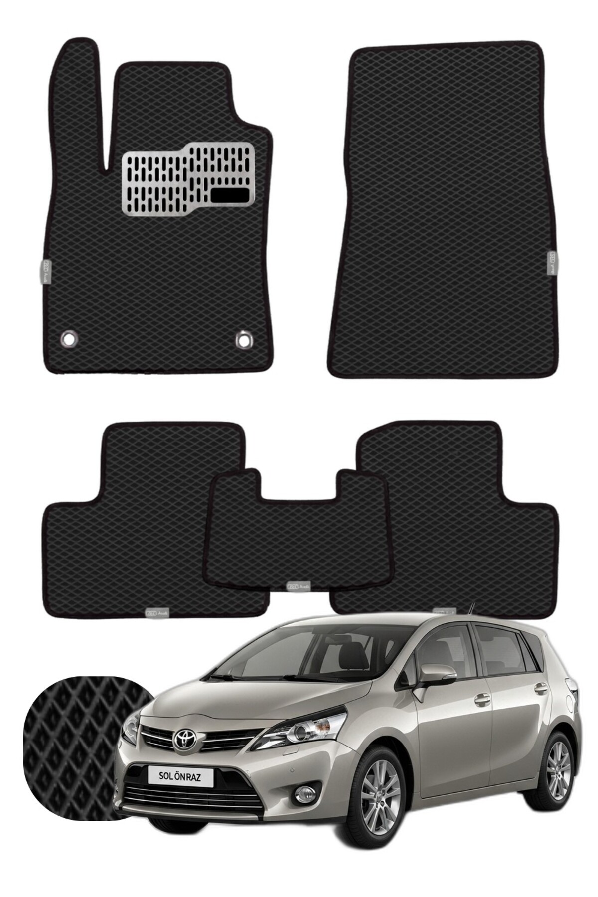 Toyota Verso 2009-2018 Özelleştirilebilir Tam Set Premium EVA Paspas