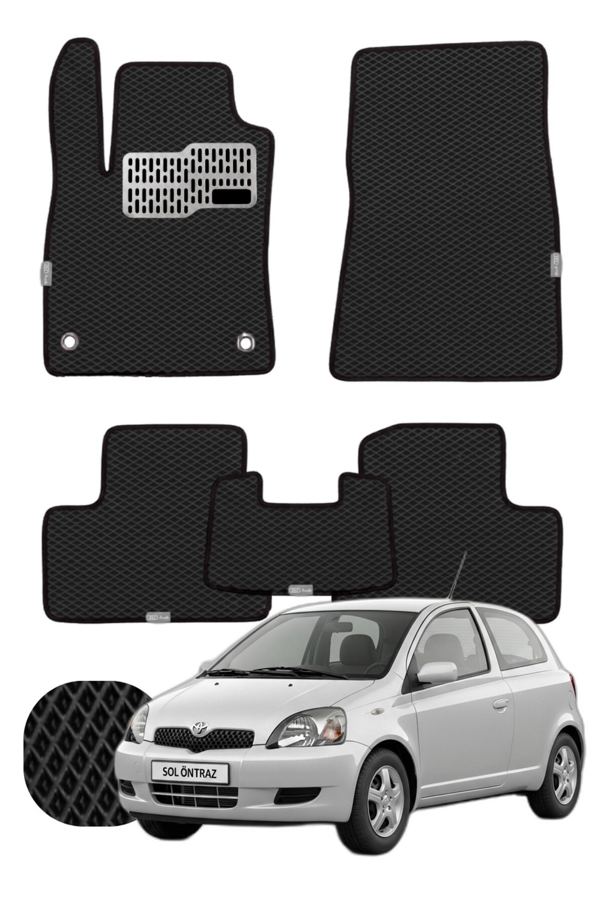 Toyota Yaris 1999-2005 Özelleştirilebilir Tam Set Premium EVA Paspas