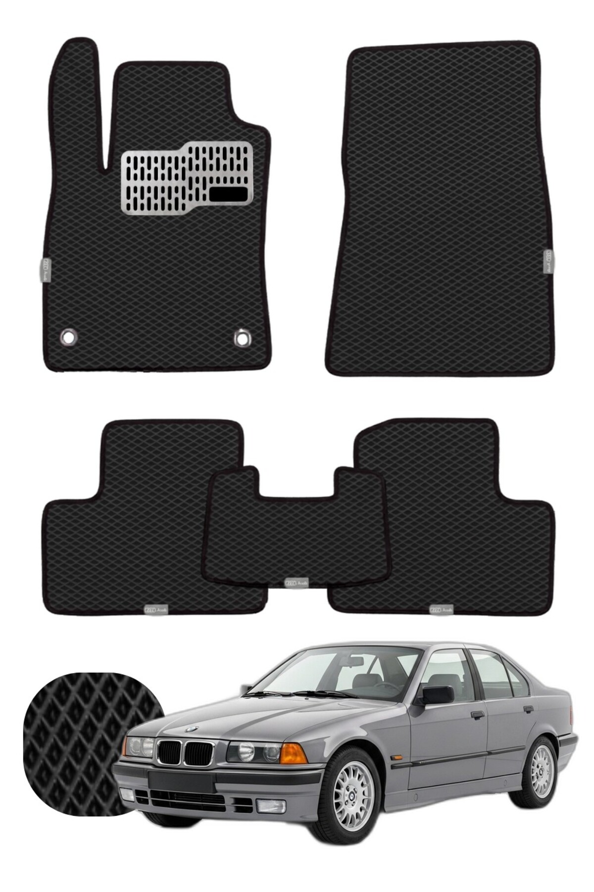 Bmw 3 Serisi Sedan 1990-2000 E36 Özelleştirilebilir Tam Set Premium EVA Paspas