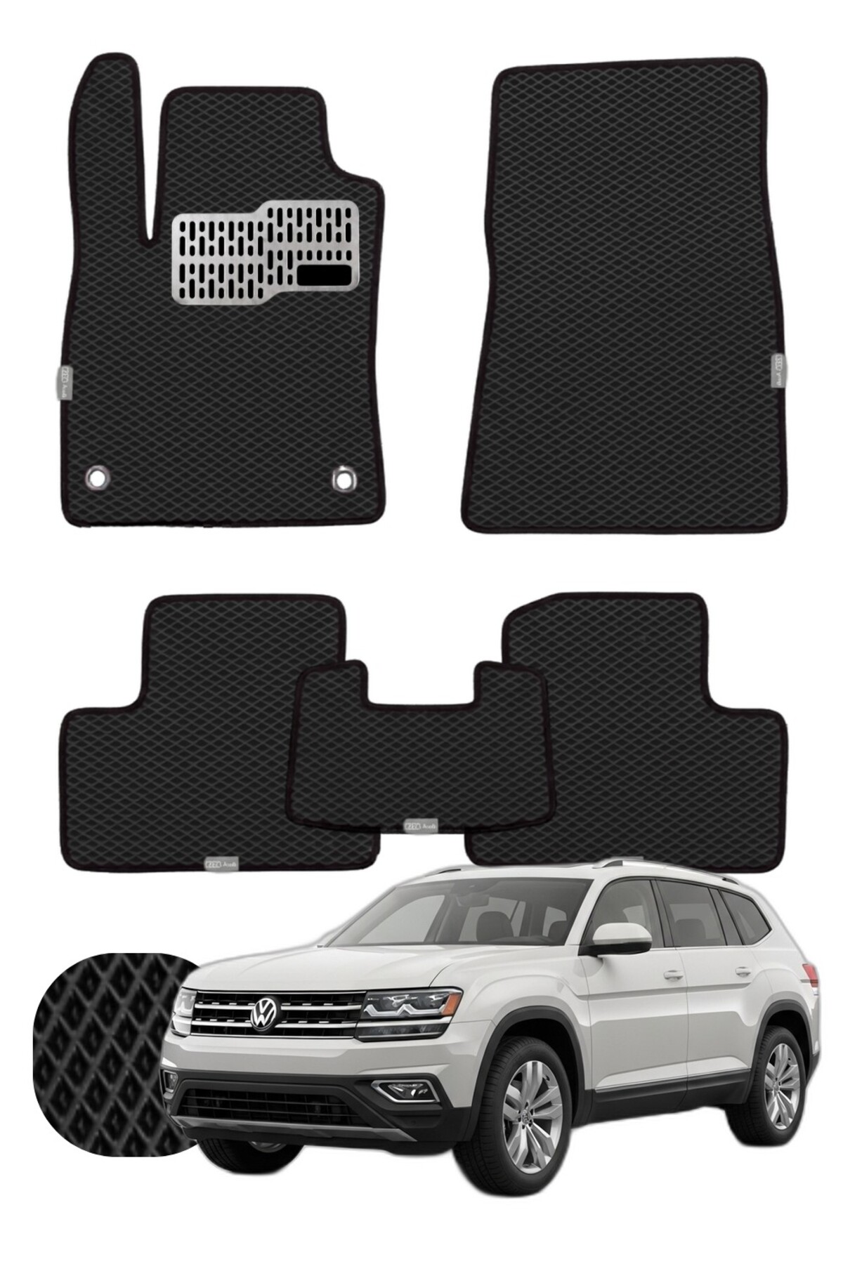Volkswagen Atlas 2017 ve sonrası - Özelleştirilebilir Tam Set Premium EVA Paspas