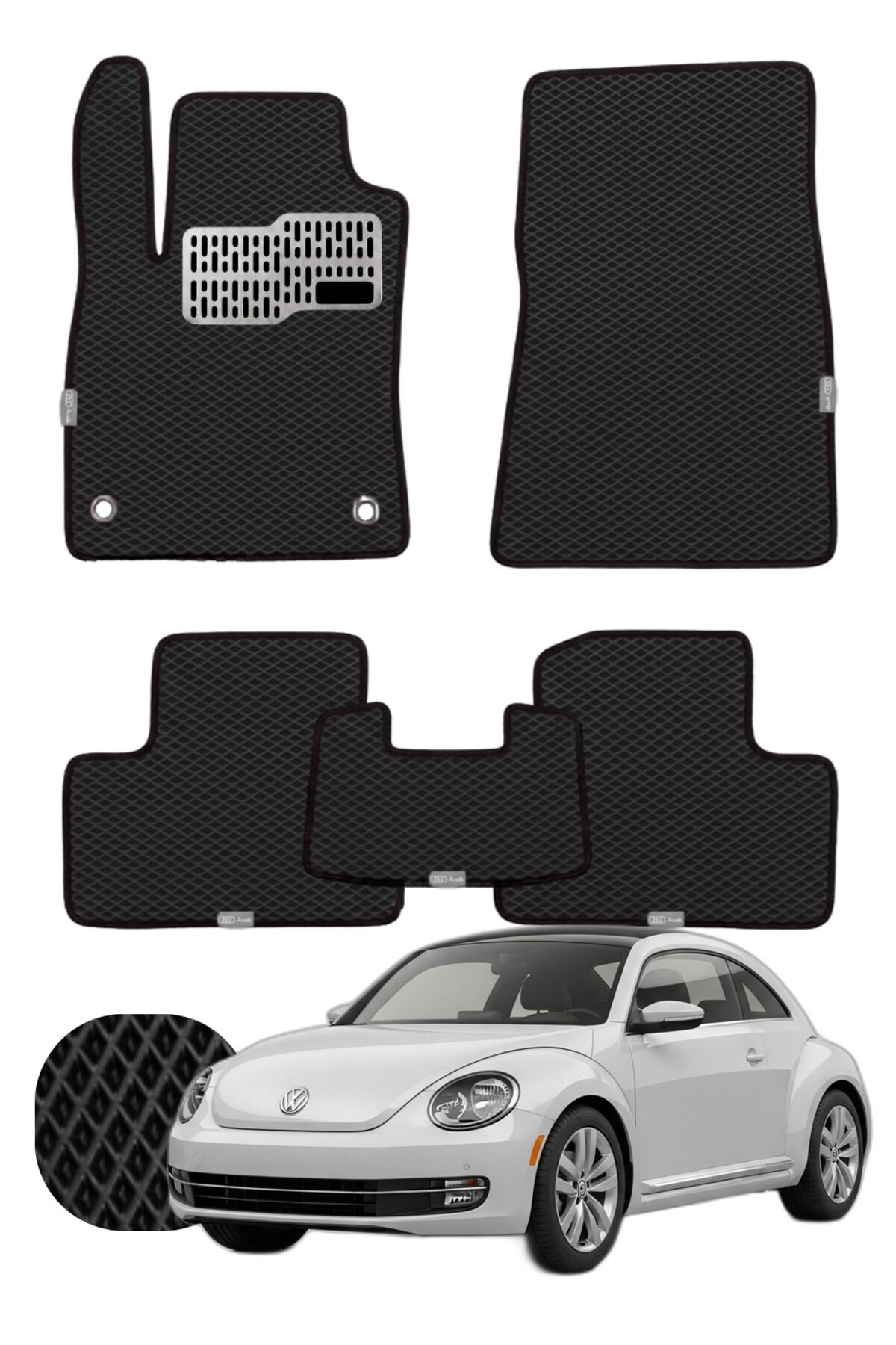Volkswagen Beetle 2011-2019 A5 Özelleştirilebilir Tam Set Premium EVA Paspas