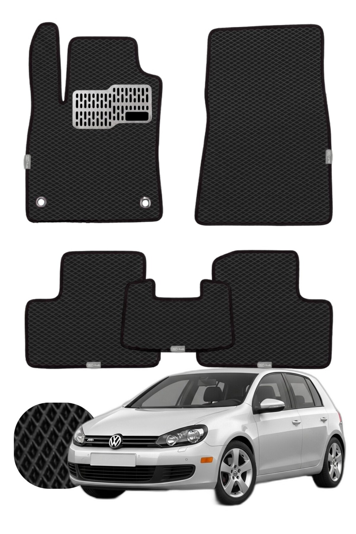 Volkswagen Golf 2008-2012 Mk6 Özelleştirilebilir Tam Set Premium EVA Paspas