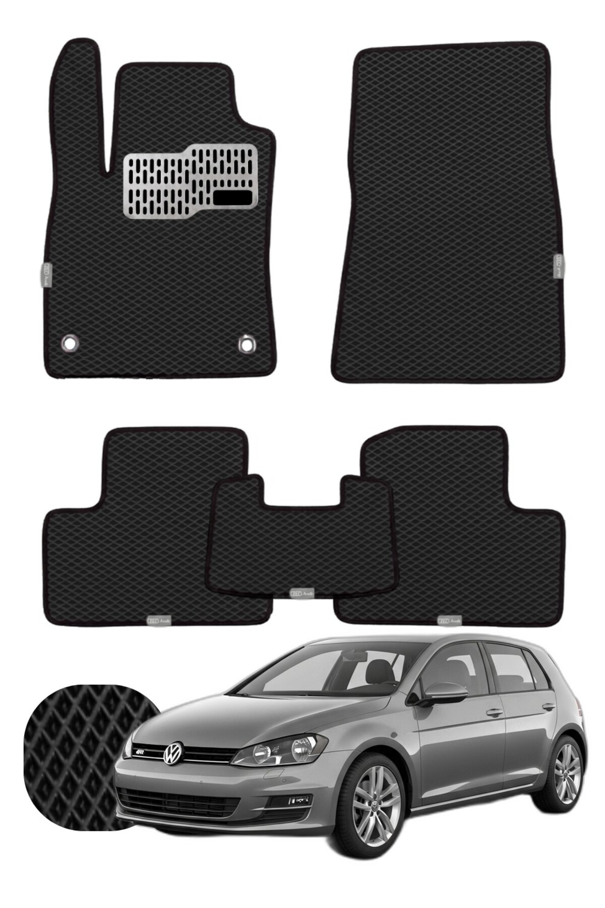 Volkswagen Golf 2012-2020 Mk7 Özelleştirilebilir Tam Set Premium EVA Paspas
