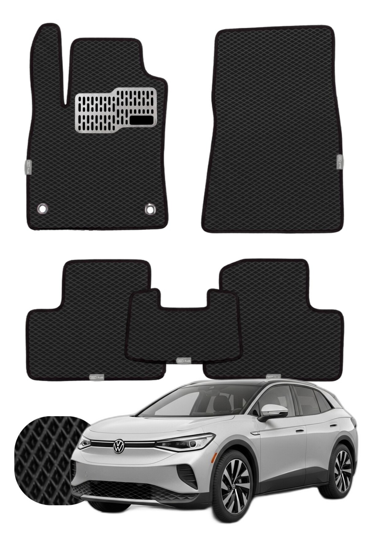 Volkswagen iD.4 2020 ve sonrası - Özelleştirilebilir Tam Set Premium EVA Paspas