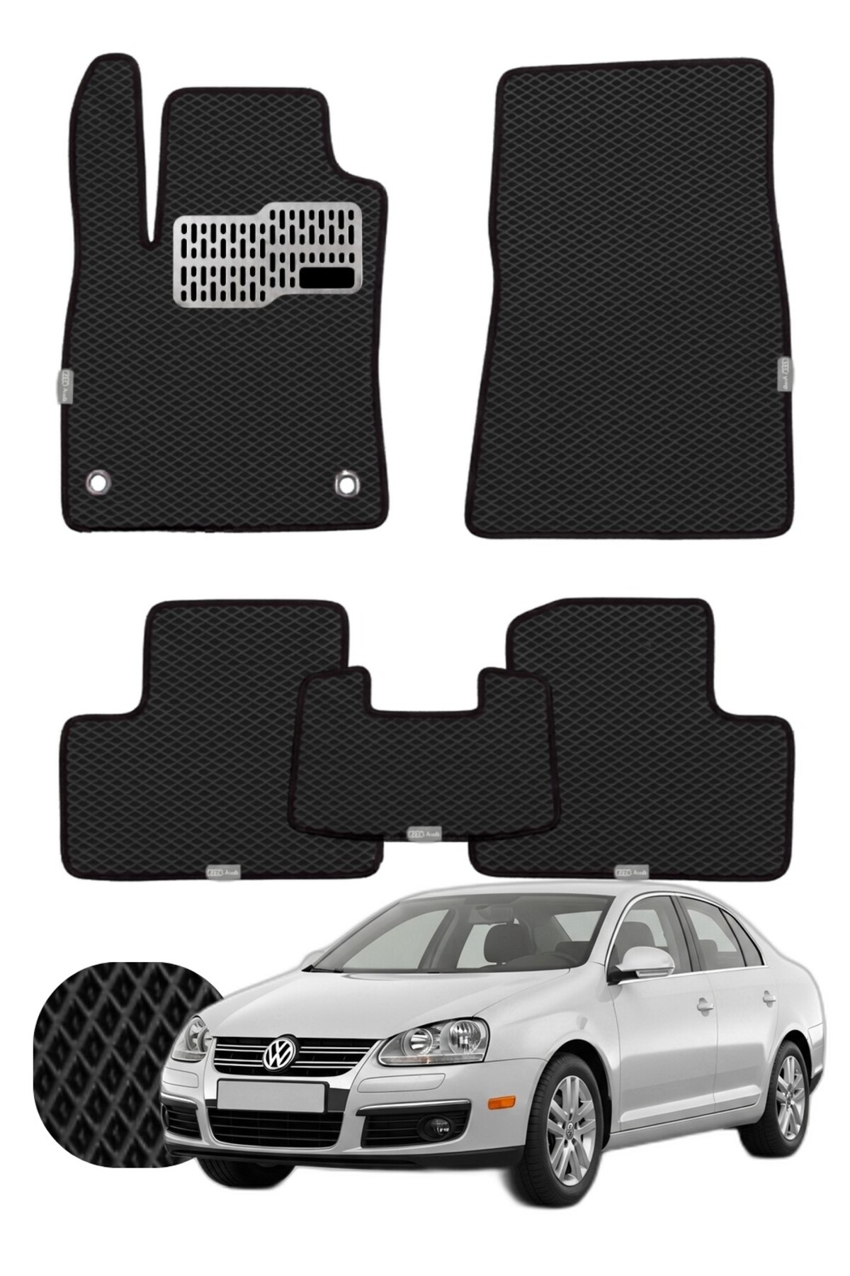 Volkswagen Jetta 2005-2010 A5 Özelleştirilebilir Tam Set Premium EVA Paspas