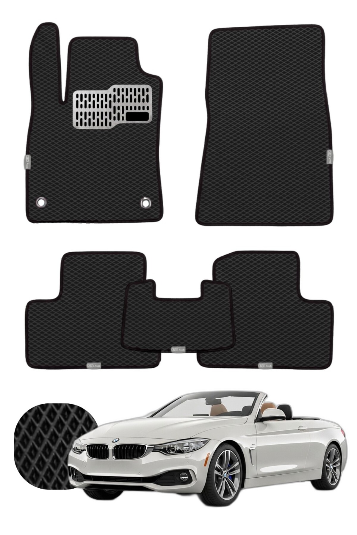Bmw 4 Serisi Cabrio 2013-2020 F33 Özelleştirilebilir Tam Set Premium EVA Paspas