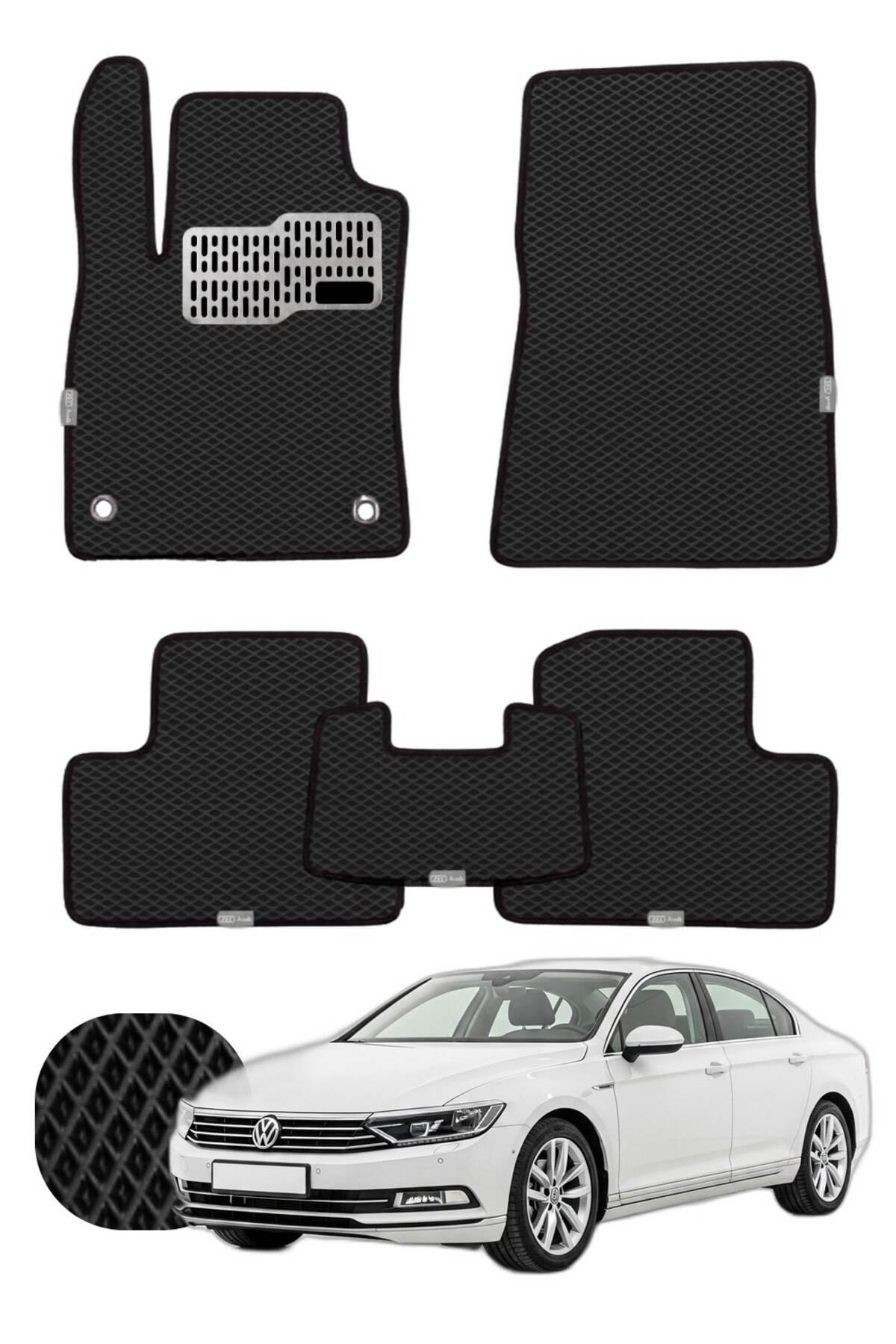 Volkswagen Passat 2014-2023 B8 Özelleştirilebilir Tam Set Premium EVA Paspas