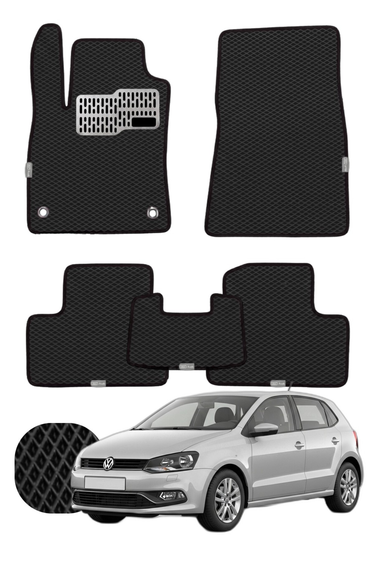 Volkswagen Polo 2009-2017 Mk5 Özelleştirilebilir Tam Set Premium EVA Paspas