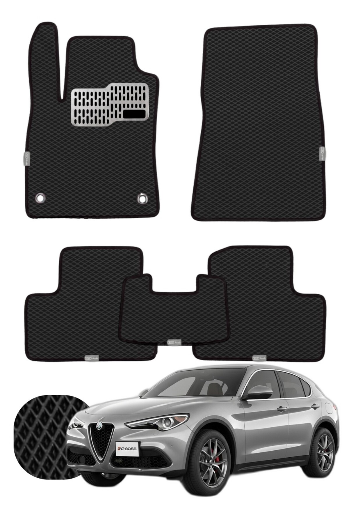 Alfa Romeo Stelvio 2016 ve sonrası Özelleştirilebilir Tam Set Premium EVA Paspas