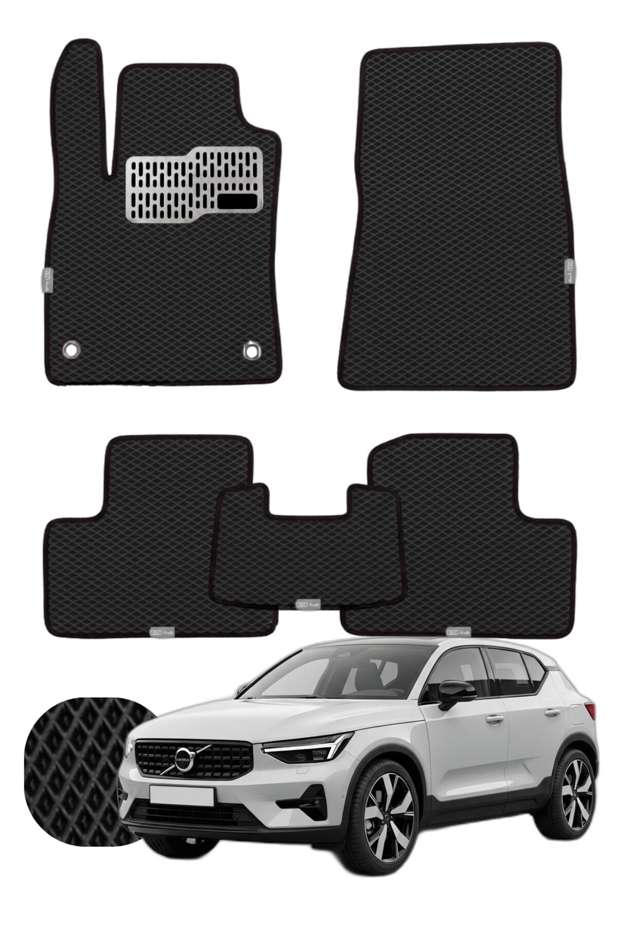 Volvo EX40 2024 ve sonrası Özelleştirilebilir Tam Set Premium EVA Paspas