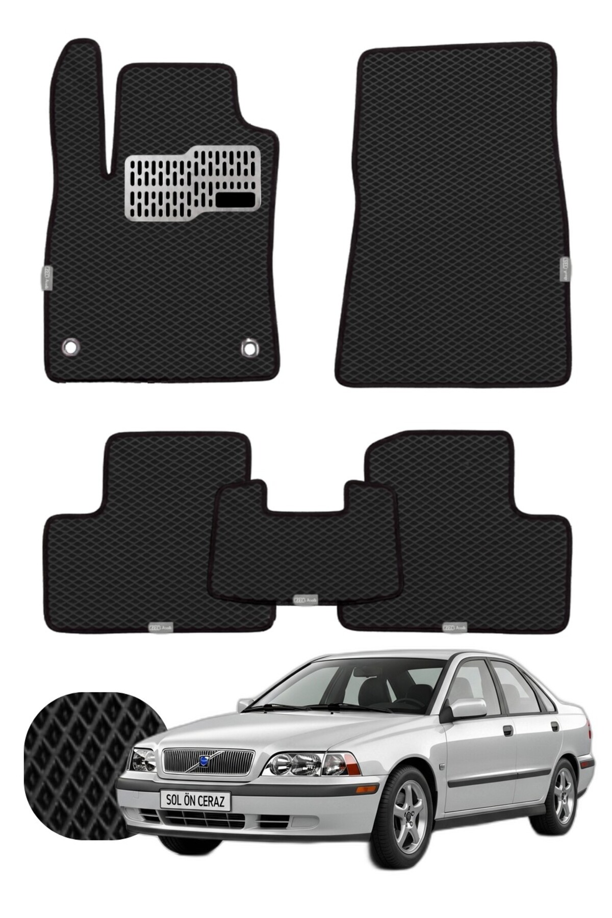 Volvo S40 1995-2004 Özelleştirilebilir Tam Set Premium EVA Paspas