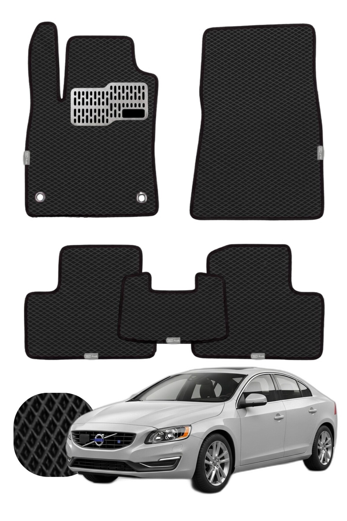 Volvo S60 2010-2018 Özelleştirilebilir Tam Set Premium EVA Paspas