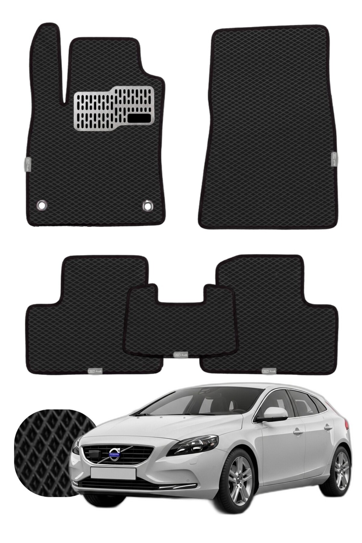 Volvo V40 2012-2019 Özelleştirilebilir Tam Set Premium EVA Paspas