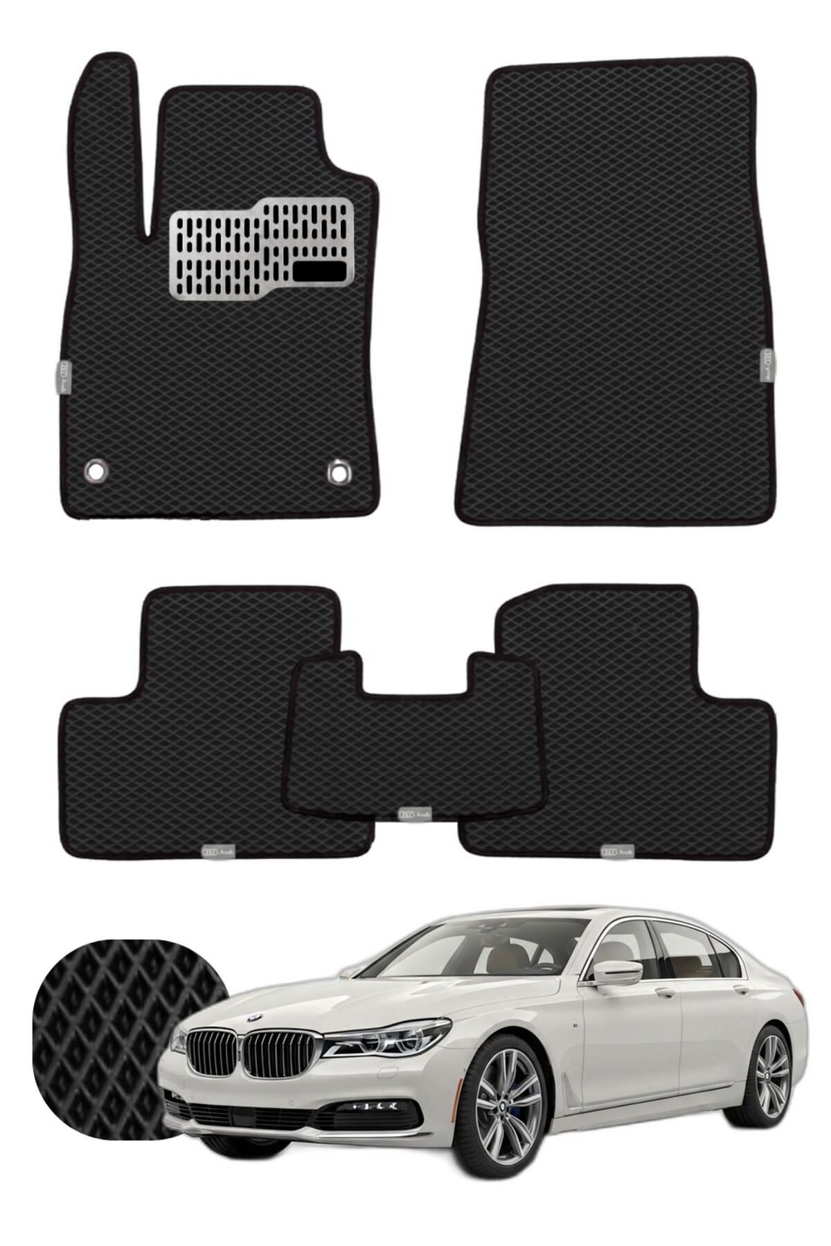 Bmw 7 Serisi 2015-2022 G11-G12 Özelleştirilebilir Tam Set Premium EVA Paspas