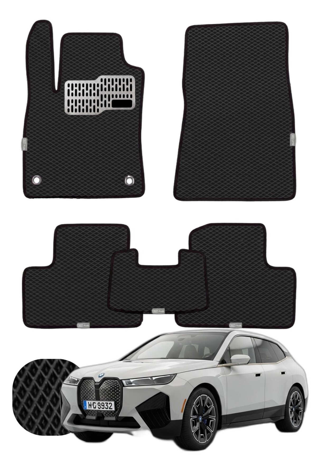 Bmw iX 2021 ve sonrası i20 Özelleştirilebilir Tam Set Premium EVA Paspas